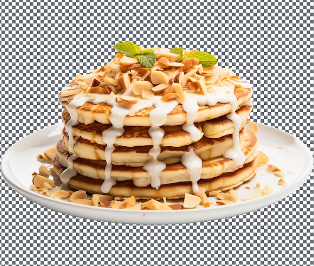 Tasty Nut Pancake isolated on transparent background