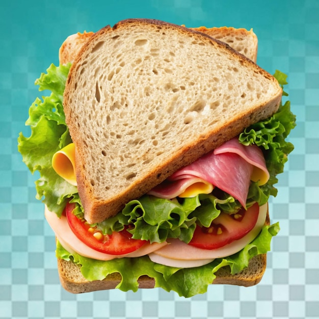 Tasty sandwich png isolated on transparent background