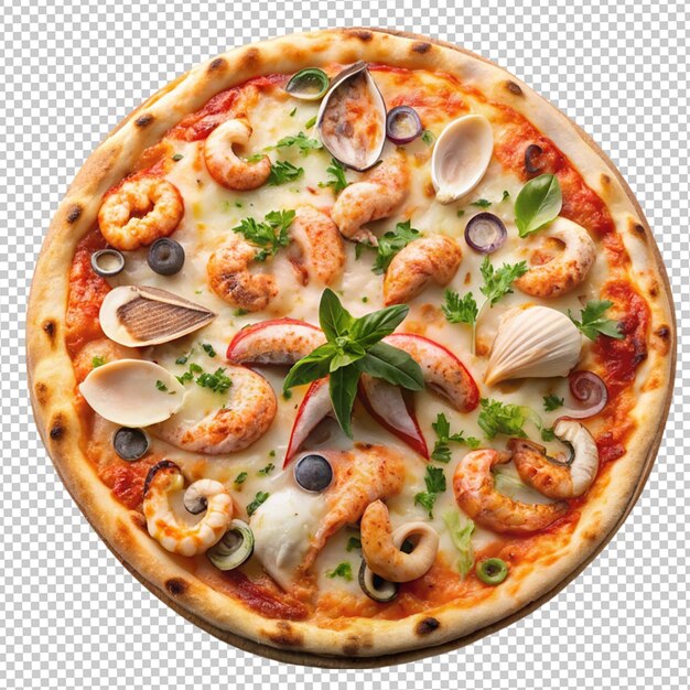 PSD tasty top view sliced pizza italian traditional round pizza