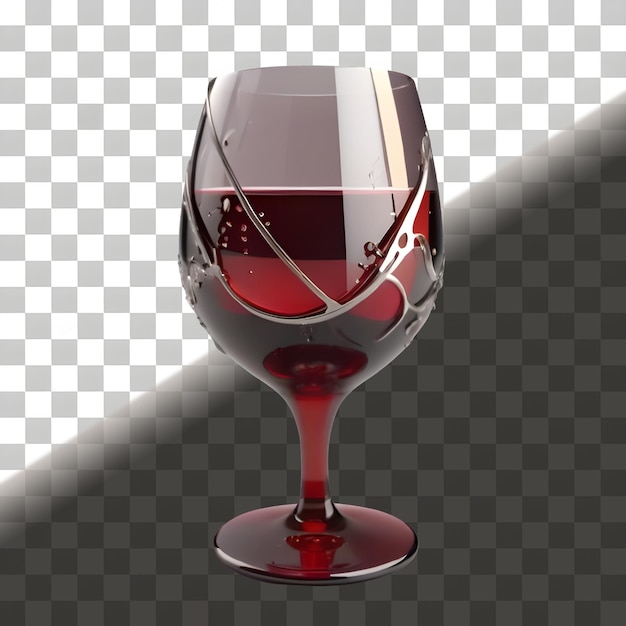 Tasty wine glass isolated on transparent background