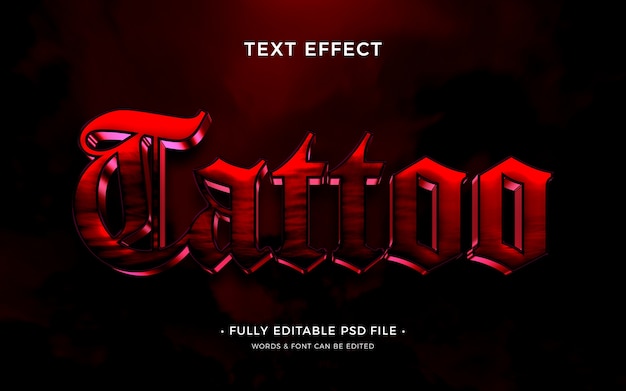 Tattoo text effect