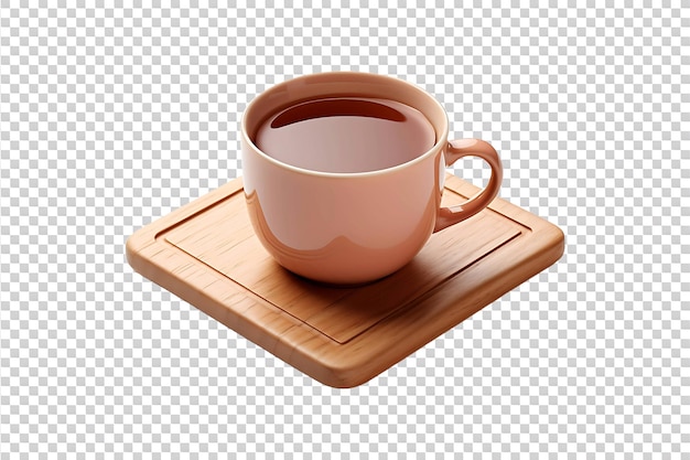 Tea Coaster isolated on transparent background