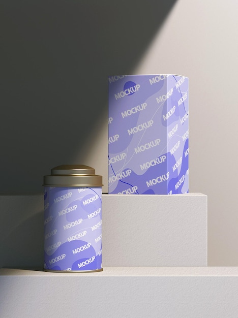 tea packaging bottle mockup design