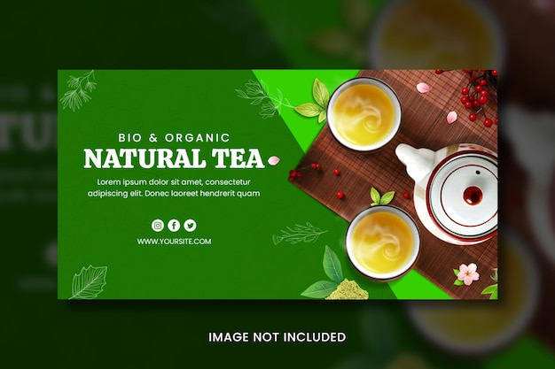 PSD tea promotion social template