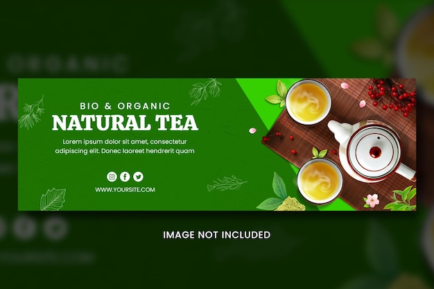 PSD tea promotion social template