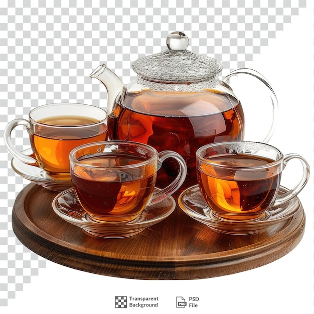 PSD tea set transparent background