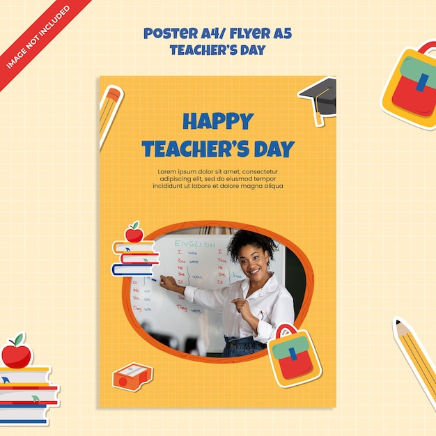 PSD teachers day celebration poster template