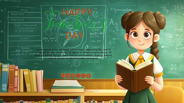 Teachers day psd background design