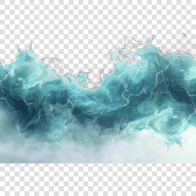 Teal lightning illustration weatheron transparent background