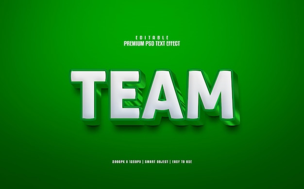 Team editable psd text effect