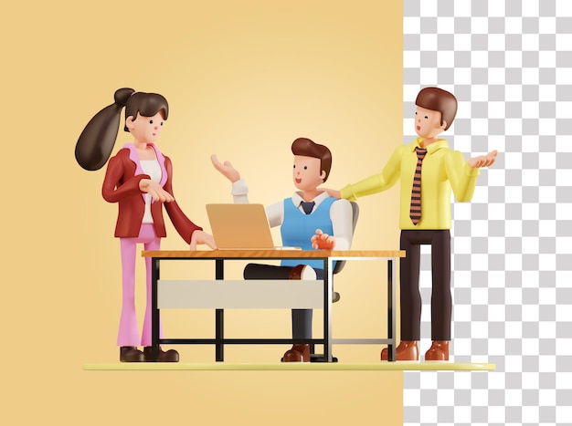 Teamwork 3d illustration