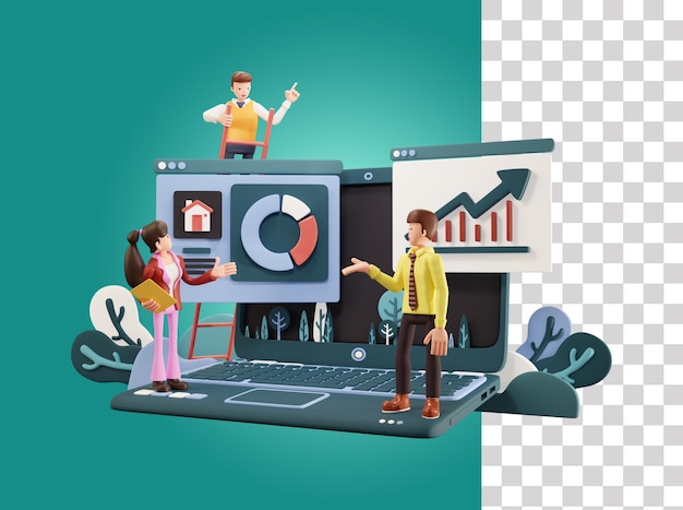 Teamwork 3d illustration