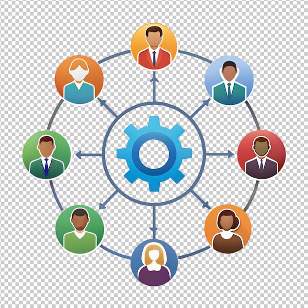 a teamwork and collaboration diagram on white background