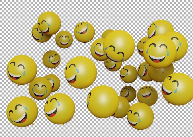 tears smiling balloon emoticon or emoji perfect for sosial media, branding, advertisement promotion