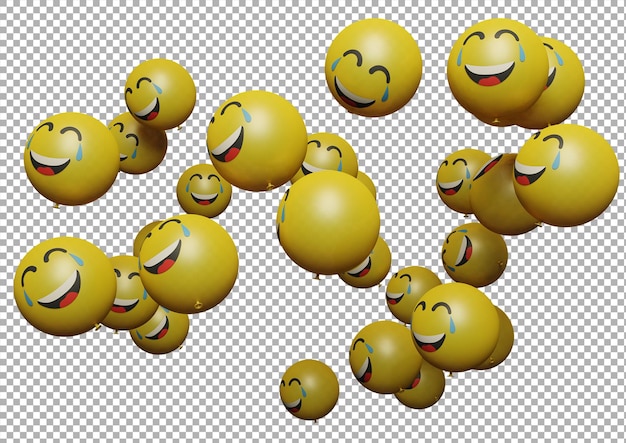 tears smiling balloon emoticon or emoji perfect for sosial media, branding, advertisement promotion