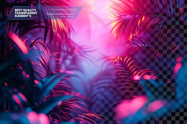 PSD techno tropic on transparent background