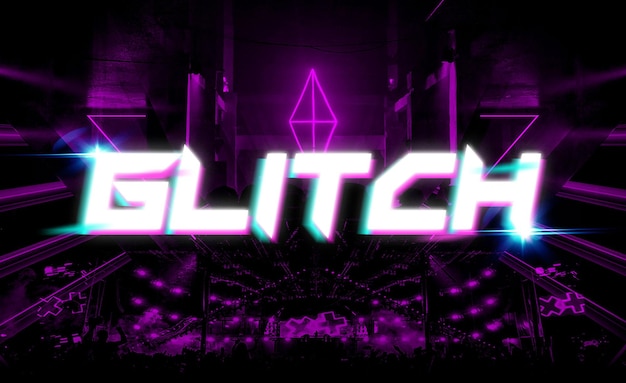 Technology glitch text effect