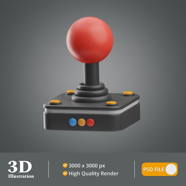 Technology joystick illustration 3d