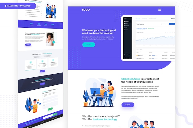 Technology Solution Website Page Template