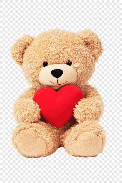 PSD a teddy bear holding a heart that says love