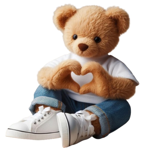 PSD a teddy bear with a shirt that says love on it