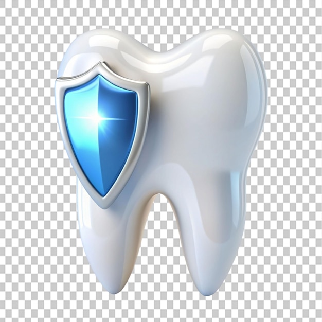 Teeth protection concept with shield 3D rendering