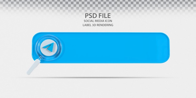 Telegram Search with Label 3d render