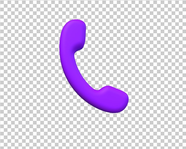 telephone purple sign 3d