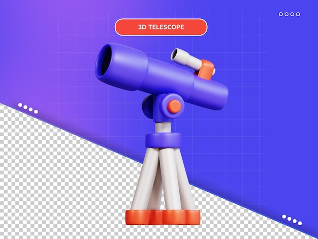 Telescope 3d icon