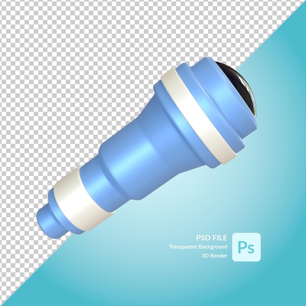 telescope 3d illustration rendering