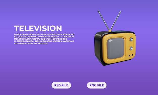 Television 3D Icon