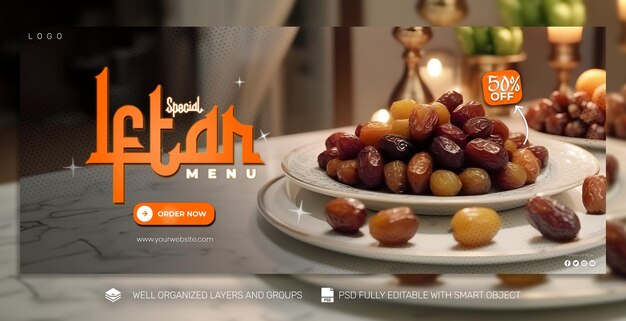 TEMPLATE Banner and Flyer Ramadan Kareem social media post