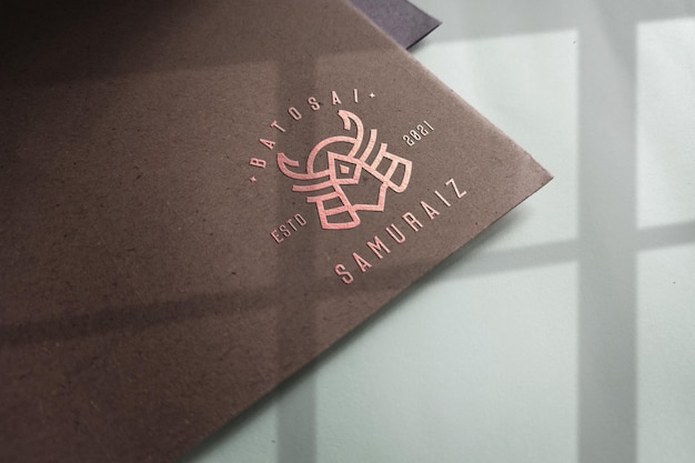 Template Branding Rose Gold Logo Mockup00