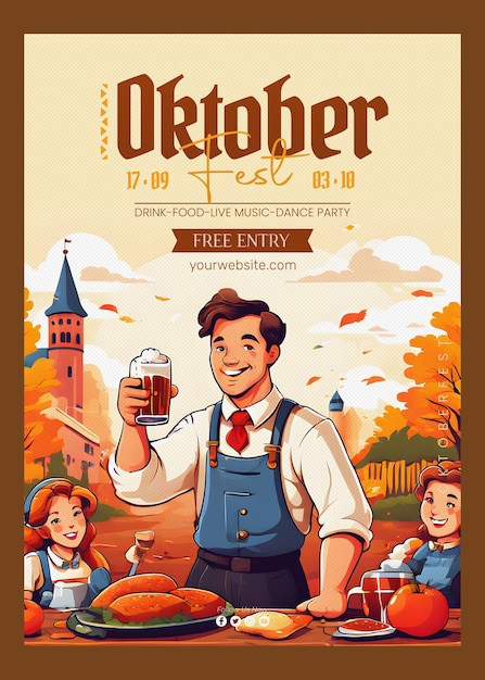 a TEMPLATE Flyer Oktoberfest Social Media Post