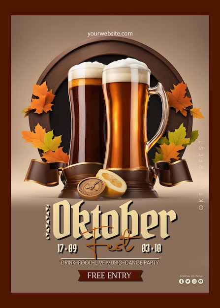 a TEMPLATE Flyer Oktoberfest Social Media Post