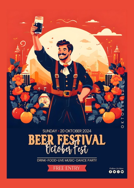 a TEMPLATE Flyer Oktoberfest Social Media Post