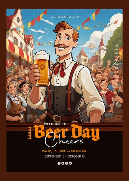 a TEMPLATE Flyer Oktoberfest Social Media Post