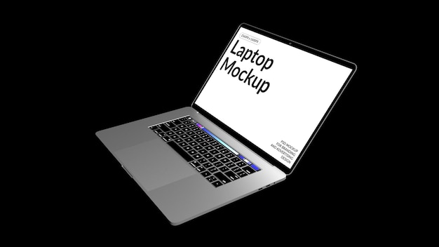 Template laptop mockup