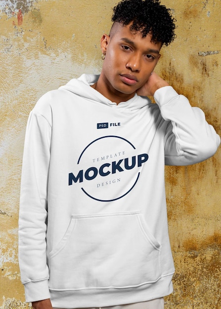 Template Mockup Customizable Jumper Hoodie