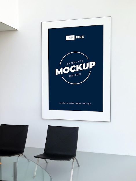 Template Realistic Mockup Design with PSD Smart Object