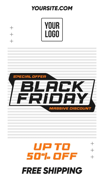 Template stories black friday special offer massive discount