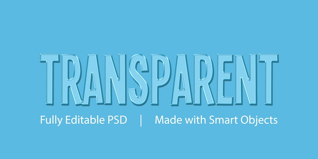 Template of Transparent Text Style Effect