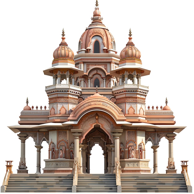 Temple in Ayodhya indian illustration realistic