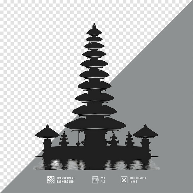 Temple silhouette image without HD quality background