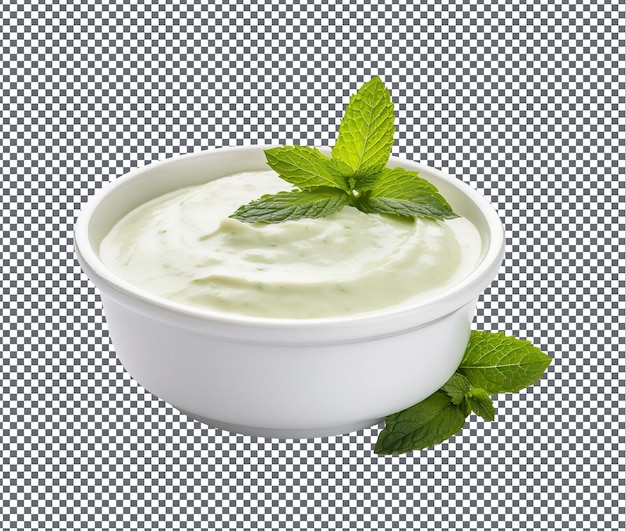 Tempting Coconut Sauce in Bowl isolated on transparent background