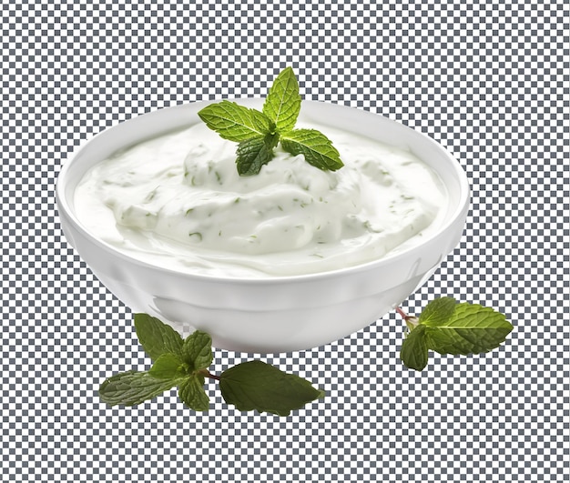 Tempting Coconut Sauce in Bowl isolated on transparent background