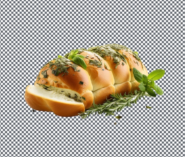 Tempting Fragrant Herb infused Bread isolated on transparent background