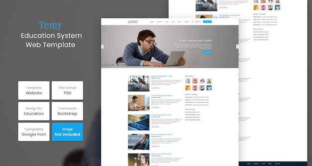 Temy education website design template