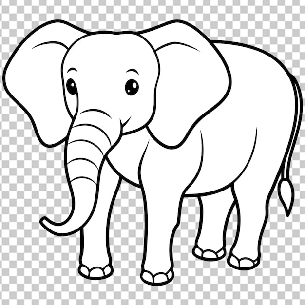 PSD tender elephant transparent background