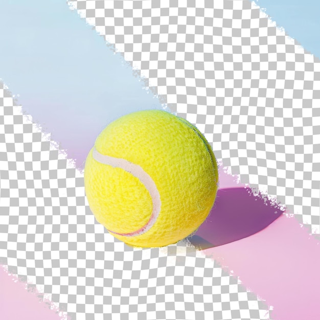 PSD a tennis ball is on a pink and white surface